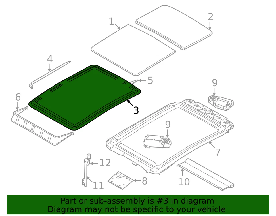 Weather-Strip de vidrio genuino GM 13130459 Foto 2 de 2