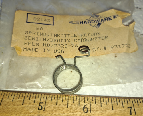 Made In USA NOS Throttle Return Spring Harley-Davidson Part #27322-76 ...