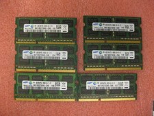 Lot of 6 x 4GB Samsung 2Rx8 PC3 10600S SODIMM RAM 24GB Total Laptop Memory