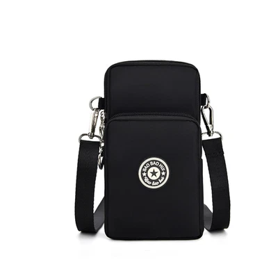 AUCUU Handytasche zum Umhängen Damen，Nylon Kleine Umhängetasche mit Kopfhörer