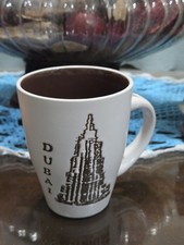 Dubai BURJ KHALIFA Etched Skyscraper Collector Souvenir Beverage Mug Cup