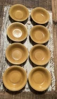 8 Piece Fiesta Ironstone Antique Gold 5  1/2" Fruit or Sauce Bowls Excellent