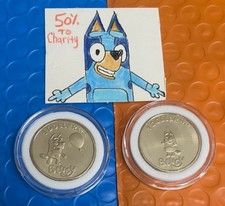 Bluey & Bingo Dollar bucks (2 coins) in Air-Tite capsules 50% to animal rescue
