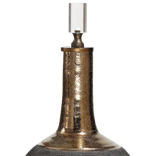 Arnav Matte Black Hand-Scored 2-Piece Decorative Bottle Set - Picture 3 of 4