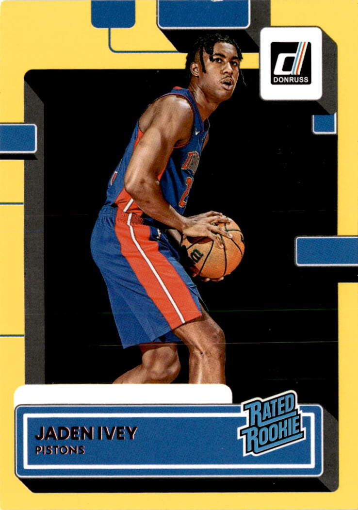 2022-23 Donruss #205 Jaden Ivey Yellow Flood Detroit Pistons