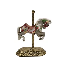 Willitts Design Porcelain Carousel Horse Group II Firing No. 4-4715 Roses Gold