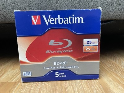 Verbatim Blu-Ray Disc BD-RE 25GB Rewritable High-Quality Storage 5 Pack Free S&H