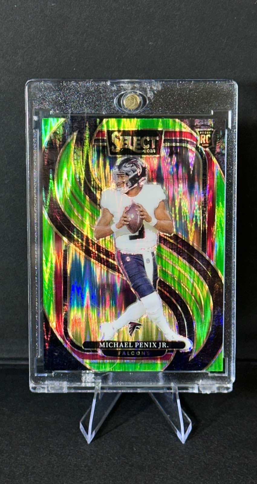 2024 Select Michael Penix Jr. Neon Green Shock Prizm /499 (RC) Premier Level