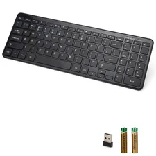 Wireless Bluetooth Keyboard Universal Multi-Device Keyboard with Number Pad a...