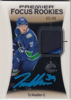 TY MUELLER - 25/26 PREMIER HOCKEY FOCUS ROOKIES GOLD AUTO #05/49