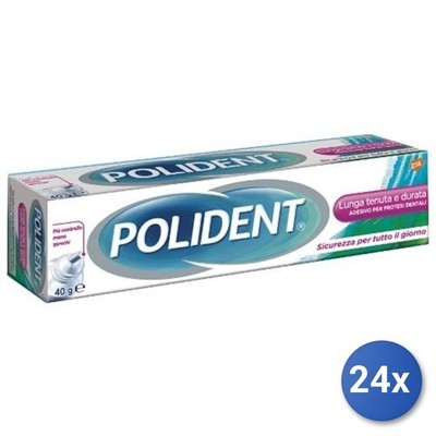 24x Polident Langerhaltungs-Pasta Haftcreme Für Prothesen Multicolor