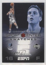 2005-06 Upper Deck ESPN Sportscenter Swatches Pau Gasol #SCS-PG HOF