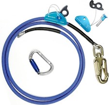 Flipline Kit,Steel Wire Core Climbing Harness ,Adjustable Tree Lanyard with Rope