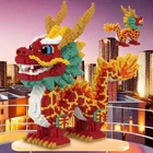 11267 Piece Auspicious Dragon Building Block Set - Educational 3D Puzzle, Suitab