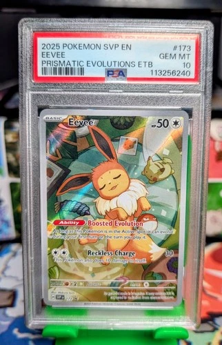 2025 Pokemon Eevee SVP 173 Prismatic Evolutions ETB Promo PSA 10 GEM MINT