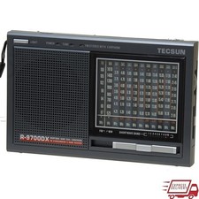 12-Band Portable AM FM Shortwave Radio Receiver W/ Antenna Charger Earphones New