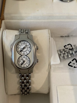Philip Stein Signature MFT Ladies Stainless Dual Time Watch  display picture 3