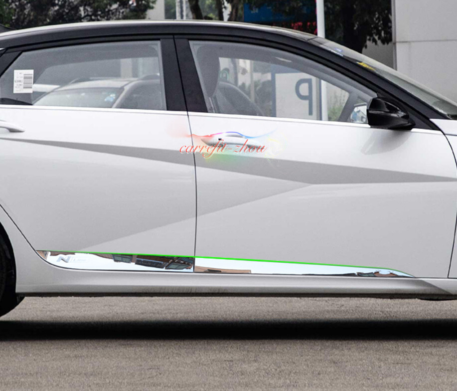 Protector de carrocería de puerta lateral de acero inoxidable moldura cubierta embellecedor 4 piezas para Hyundai Elantra 2021