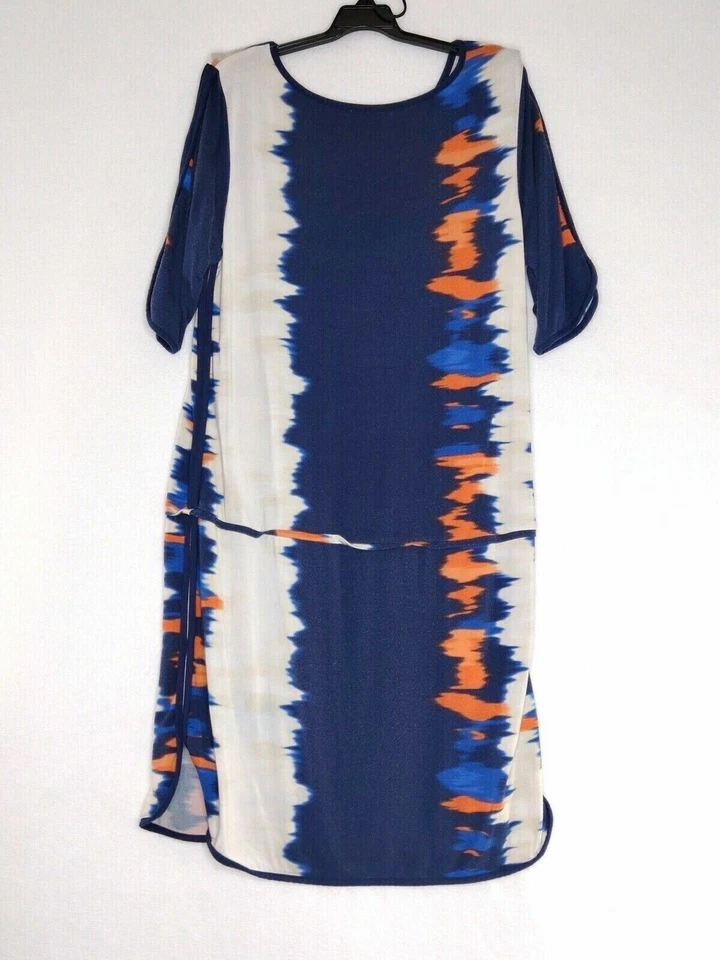 Vestido para mujer Tart manga 3/4 talla mediana multi rayas tie-dye elástico largo Foto 2 de 4