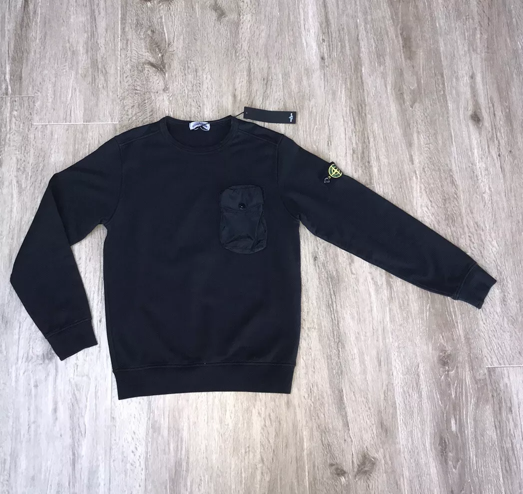 stone island boys Logo black sweater jumper age 8 Yrs BNWT