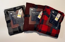 Nautica Waffle Knit Men's Pajama Set 2 Pc Long Sleeve  Jogger MED Lot of 3