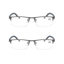 2 PK Men Blue Light Blocker Reading Glasses Anti Blue Light Spring Hinge Readers