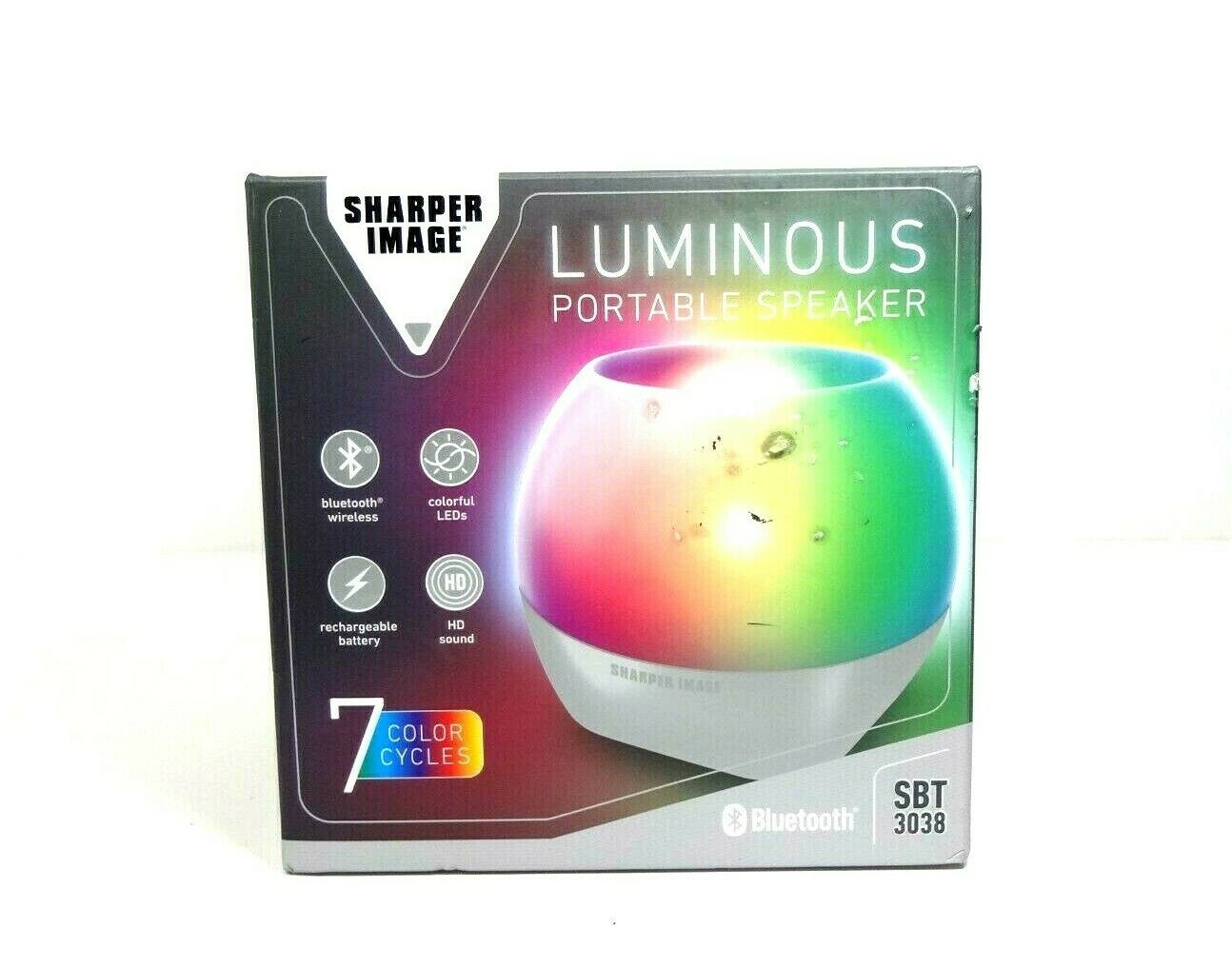 sharper image luminous portable speaker