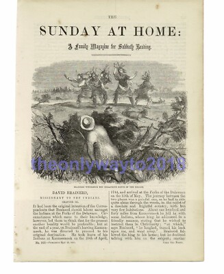 David Brainerd, Watches American Indian Dance, Buchillustration (Print), 1861