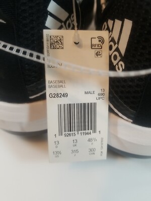 Adidas Icon V Boost Metal Baseball Cleats White/Black Mens  display picture 2