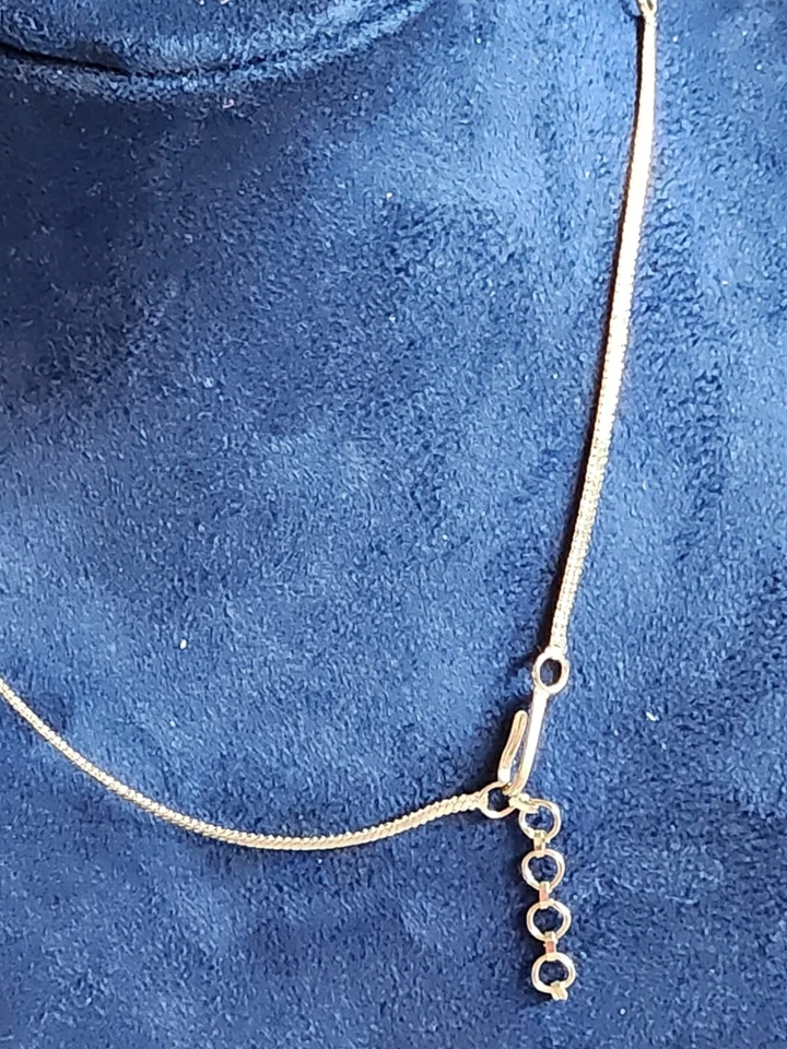 Necklace Gold filled Lab-Created SAPPHIRE Cut LUXURY TRADITIONAL3.0X50.0CMS/UK/S - Image 4 of 4