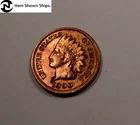 1890 Indian Head Penny Cent ~ AU/Uncirculated (red) ~ (I821)