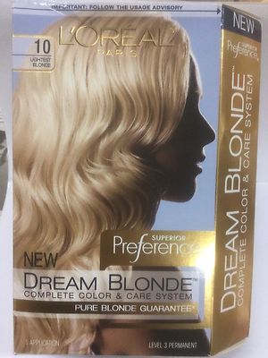 L'Oreal Dream Blonde Complete Color Care Sys#10 LIGHTEST BLONDE /ALLURING PEONY