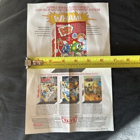 Bubble Bobble WHAM Taito TAI-NES-US Nintendo NES Game Catalog Poster Insert