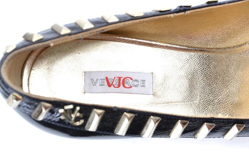 VERSACE JEANS COUTURE PUMPS IN DUNKELBLAU MIT GOLDENEN ABSÄTZEN GR 36 DAMEN - Bild 8 von 8