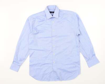 Ingram Herrenhemd blau Baumwollmischung Größe 37