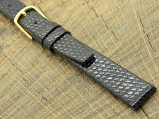 Vintage Hadley Roma NOS Unused Lizard Grain w Gold Tone Buckle Watch Band 12mm