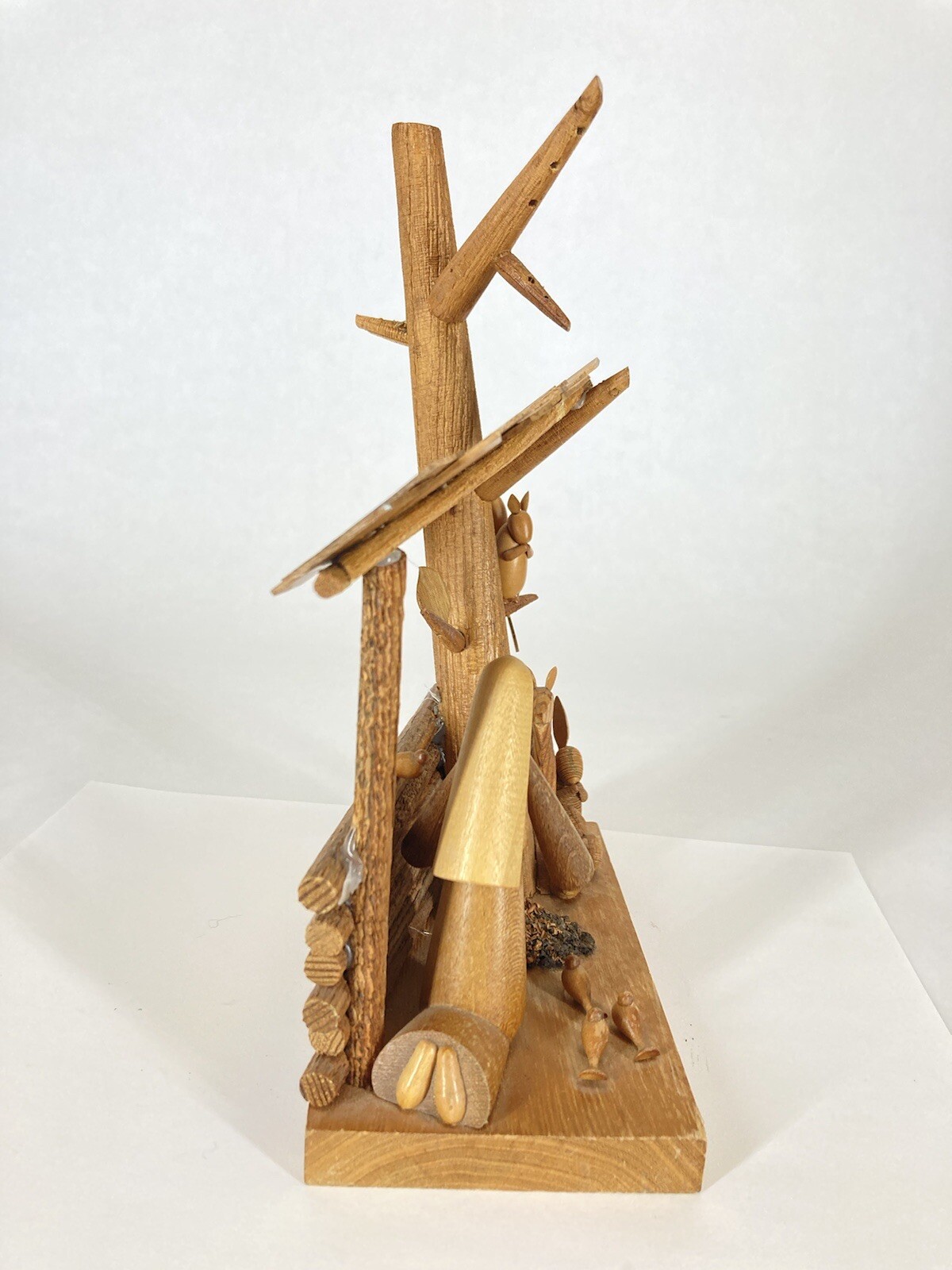 S. Sitarski & J. Fedorowicz Vintage Wooden Nativity Scene Hand Made