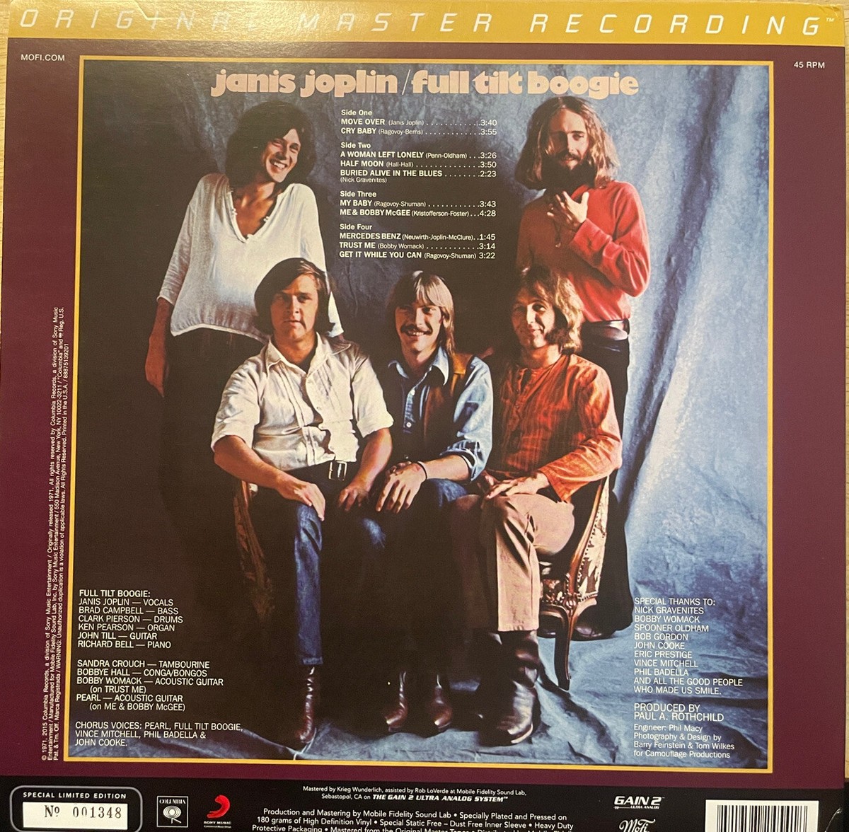 米2discs LP Janis Joplin Pearl MFSL2454 MOBILE FIDELITY