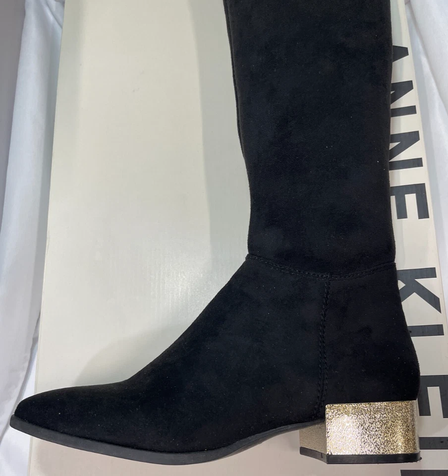 Botas de moda Ann Klein Kimmie de gamuza sobre la rodilla 9,5 M Foto 2 de 4