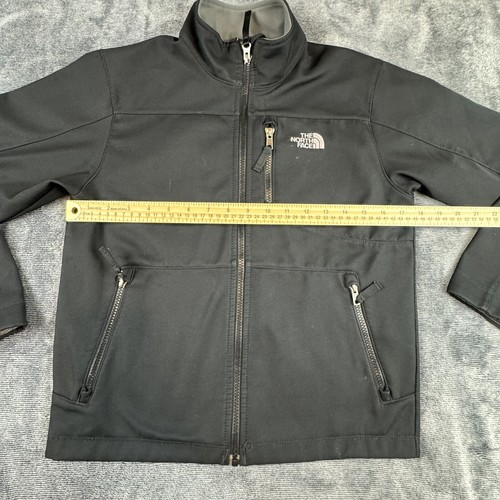 The North Face Boys Jacket Size Medium Black Full Zip Light Coat Soft Shell - Picture 7 of 10