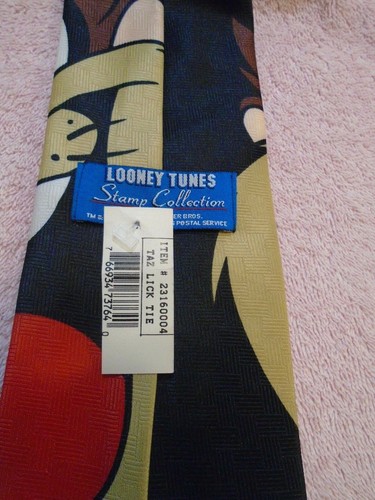 Vintage Looney Tunes Tasmanian Devil Men's Cartoon Characters Tie - Picture 3 of 5