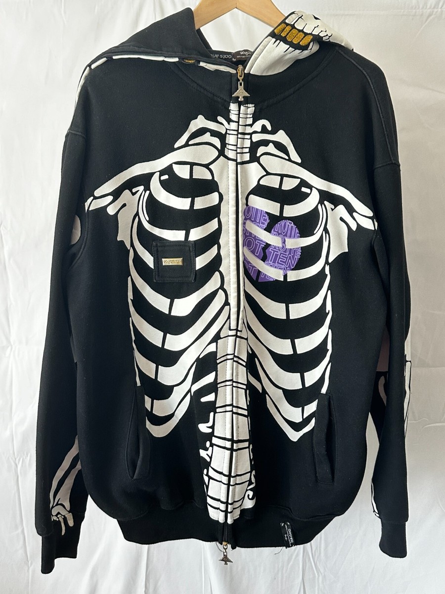 LRG Dead Serious Skull Skeleton Zip Up Jacket Long Roots And LRG Dead Serious Skull Skeleton Zip Up Jacket Long Roots And
