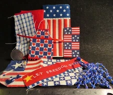 Apron Heart USA Red White Blue Kitchen Lemonade Star Decor 12 Mini Creative 6739