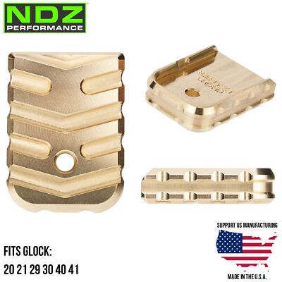 NDZ Brass Heavy Weight Magazine Plate Thick Fits Glock 20 21 29 30