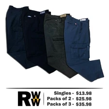 Red Kap Cargo Pocket Pants Industrial Work Uniform Dark Colors Many Sizes