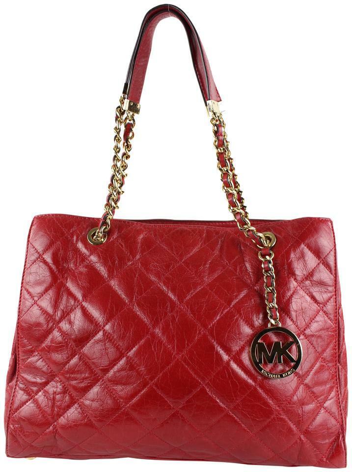 Vintage Early 80's CHANEL Red Quilted Leather Mini Double Flap Bag wit
