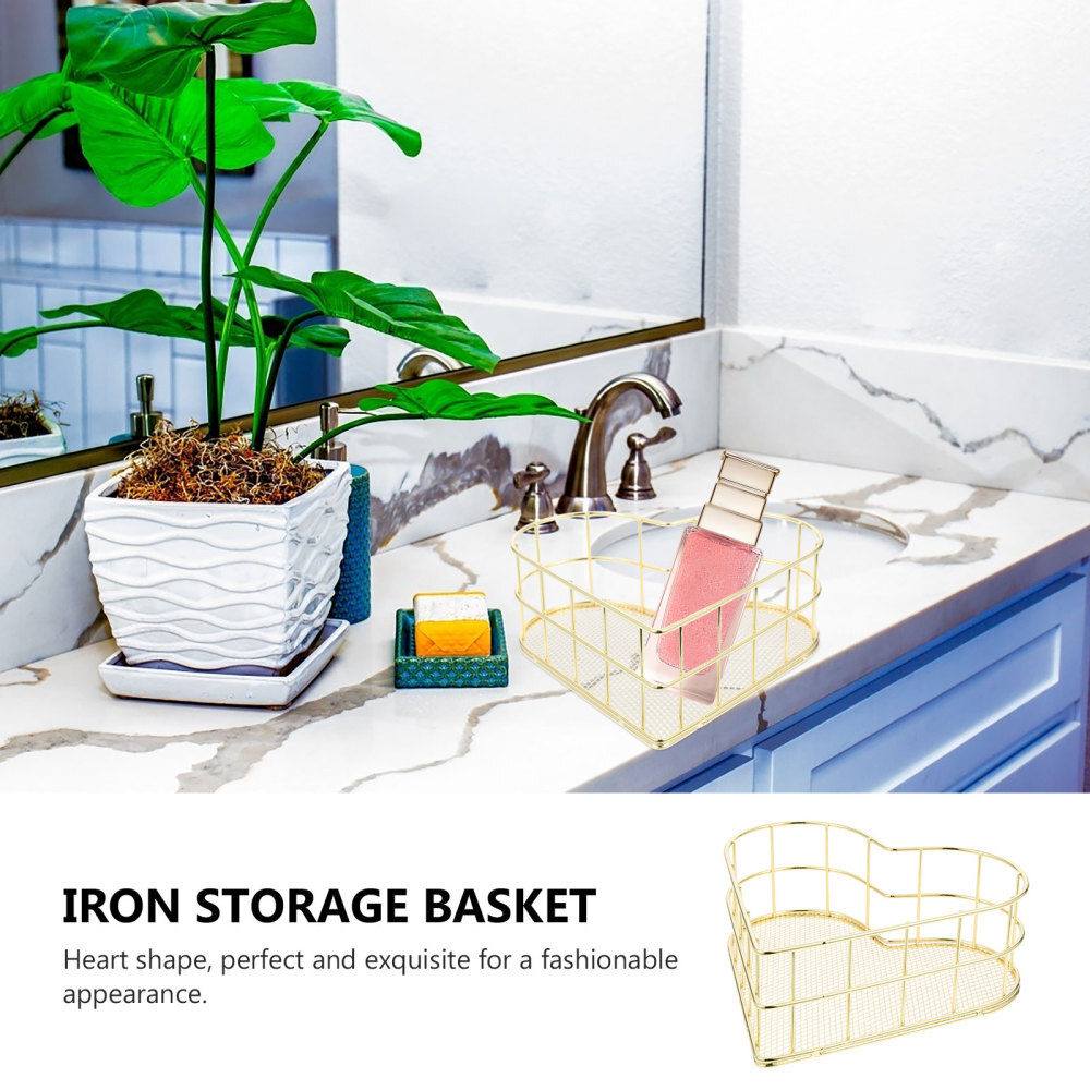 Heart Shaped Storage Basket Bathroom Counter Tray Candy Heartshaped eBay