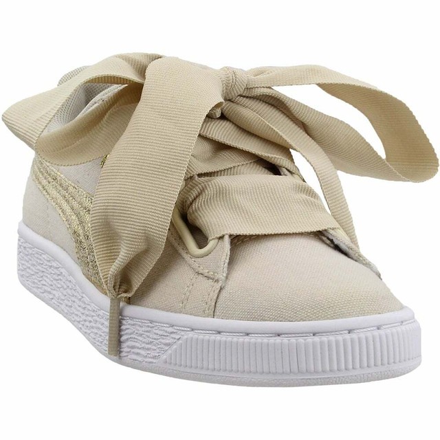 puma basket heart beige