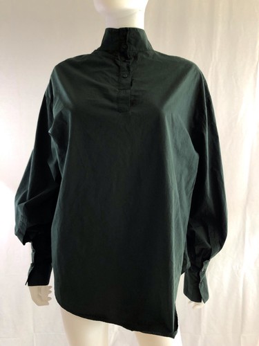Zara Woman's Shirt Blouse Dark Olive 