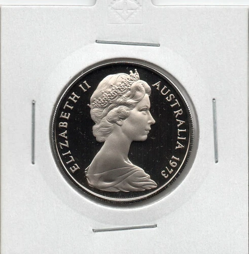 AUSTRALIAN PROOF: 1973  20  CENT COIN IN 2X2 HOLDER
